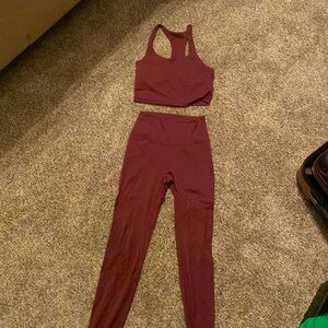Paragon fitwear maroon workout set
